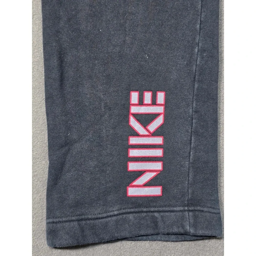Nike Baggy Black Sweatpants Vintage 90s Size XL‎ Y2K Embroidered Swoosh Gray Tag